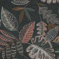 Maranta Charcoal Grey Fabric by Casamance
