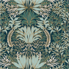Chardon Pétrole Wallcovering by Casamance