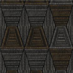 Daia Noir/Dore Wallcovering by Casamance