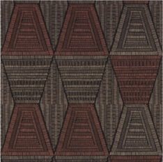 Daia Noir/Terracotta Wallcovering by Casamance