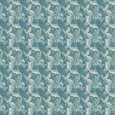 Acanthus Teal Fabric by Clarke & Clarke 