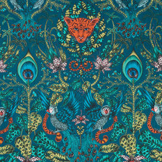 Amazon Navy Wallcovering by Emma J Shipley for Clarke & Clarke 