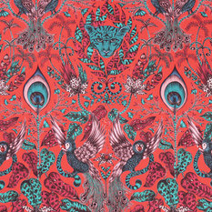 Amazon Red Wallcovering by Emma J Shipley for Clarke & Clarke 