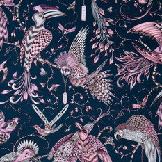 Audubon Pink Fabric by Emma J Shipley for Clarke & Clarke 