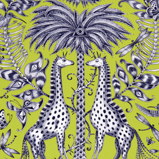 Kruger Lime Wallcovering by Emma J Shipley for Clarke & Clarke 