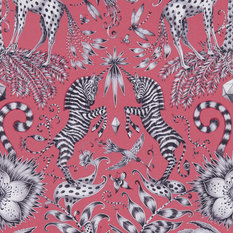 Kruger Magenta Fabric by Emma J Shipley for Clarke & Clarke 