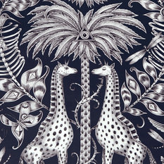 Kruger Navy Wallcovering by Emma J Shipley for Clarke & Clarke 