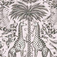 Kruger Pink Wallcovering by Emma J Shipley for Clarke & Clarke 