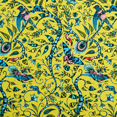 Rousseau Lime Wallcovering by Emma J Shipley for Clarke & Clarke 