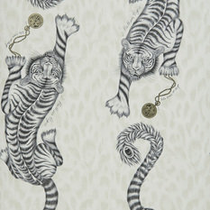 Tigris Monochrome Wallcovering by Emma J Shipley for Clarke & Clarke 
