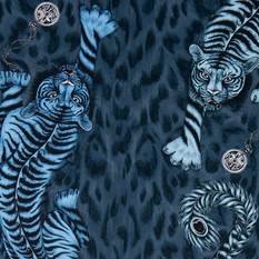 Tigris Navy Fabric by Emma J Shipley for Clarke & Clarke 