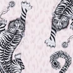 Tigris Pink Fabric by Emma J Shipley for Clarke & Clarke 