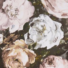 Floretta Blush/Charcoal Wallcovering by Clarke & Clarke 