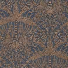 Leopardo Copper/Midnight Wallcovering by Clarke & Clarke