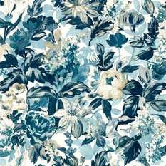 Lilum Denim/Ivory Wallcovering by Clarke & Clarke 