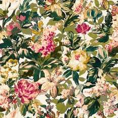 Lilum Olive/Raspberry Wallcovering by Clarke & Clarke 
