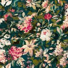 Lilum Peacock Wallcovering by Clarke & Clarke 