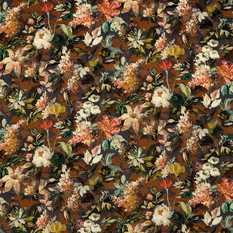 Lilum Russet/Noir Fabric by Clarke & Clarke 
