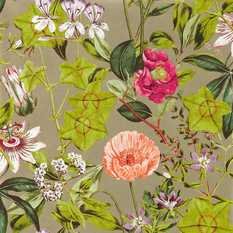 Passiflora Mulberry/Gilver Wallcovering by Clarke & Clarke