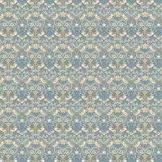 Strawberry Thief Denim/Spice Fabric by Clarke & Clarke 