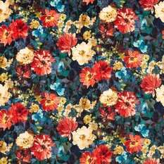 Tahiti Midnight Fabric by Clarke & Clarke 
