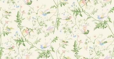 Hummingbirds Silk Fabric by Cole & Son 