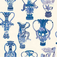 Khulu Vases Blue/White Wallcovering by Cole & Son 
