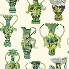 Khulu Vases Green Wallcovering by Cole & Son 