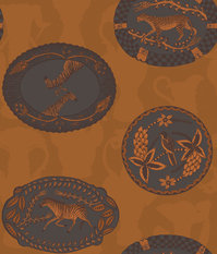 Matrinah Ochre Wallcovering by Cole & Son 