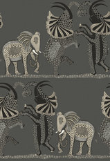 Safari Dance Black and White Wallcovering by Cole & Son 
