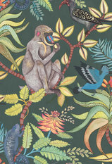 Savuti Dark Petrol  Wallcovering by Cole & Son 