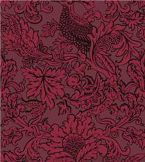 Balabina Red on Crimson Wallcovering by Cole & Son 