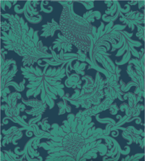 Balabina Teal on Midnight Wallcovering by Cole & Son 