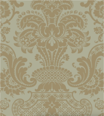 Carmen Metallic Antique Metallic Gold on Soft Olive Wallcovering by Cole & Son 
