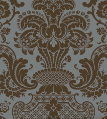 Carmen Metallic Bronze on Charcoal Wallcovering by Cole & Son 