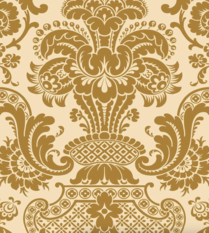 Carmen Metallic Gold on Sand Wallcovering by Cole & Son 