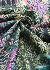 Cascade Linen Union Teal & Viridian Fabric by Cole & Son 