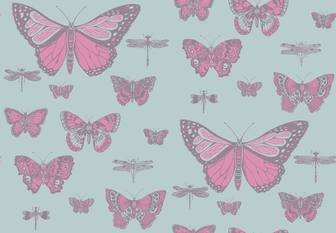 Butterflies & Dragonflies Wallcovering by Cole & Son 