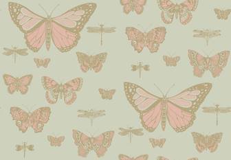 Butterflies & Dragonflies Wallcovering by Cole & Son 