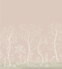 Seasonal Woods Silk Rose Quartz Wallcovering by Cole & Son 