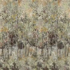 Bois De Bouleau Grasscloth Scene 1 Sepia Wallcovering by Designers Guild