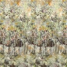 Bois De Bouleau Scene 1 Sepia Wallcovering by Designers Guild
