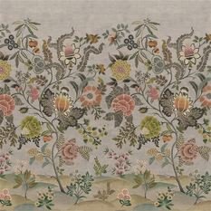 Brocart Decoratif Grasscloth Sepia Wallcovering by Designers Guild