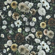Dahlia Noir Slate Fabric by Designers Guild 