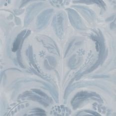 Angelique Damask Indigo Wallcovering by Designers Guild