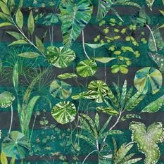 Arjuna Leaf Viridian Fabric by Designers Guild 