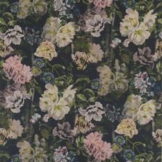 Delft Flower Graphite Fabric by Designers Guild 
