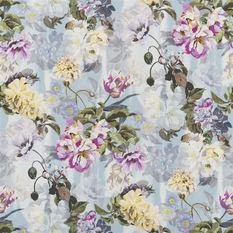 Delft Flower Sky Fabric by Designers Guild 