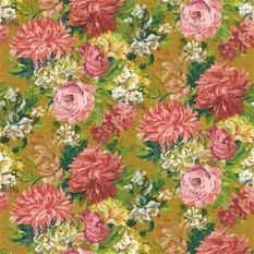 Fleurs D Artistes Terracotta Fabric by Designers Guild 