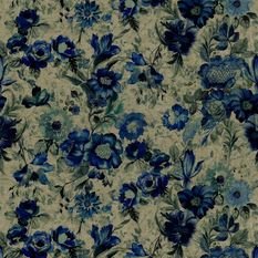 Hirigana Indigo Fabric by Designers Guild 